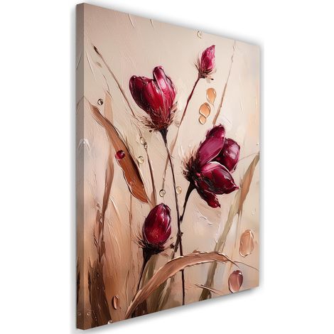 Tableau déco Coquelicots Pré Nature Fleurs Bourgogne 60x90 (1/5)