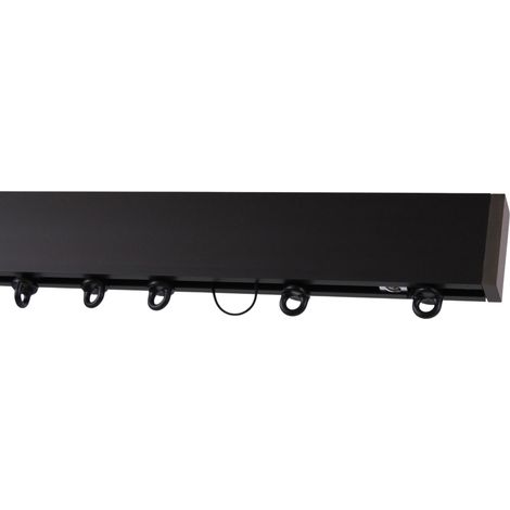 Kit rail à rideau Wave décoratif marron 150 cm pour plafond section 15x35 mm – Boulet