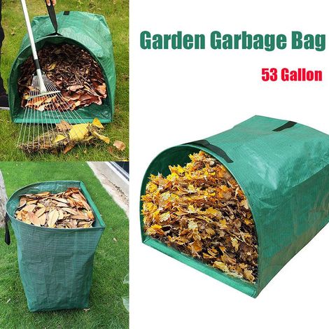 Sac poubelle carré 53 gallons pour déchets verts, lot de 1, résistant, idéal jardin et extérieur. (1/5)