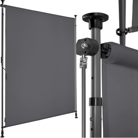 Store banne avec manivelle et tissu opaque 120x310cm gris foncé