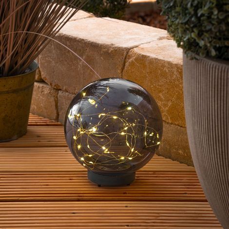 esotec Solarkugel Kyran ⌀20cm 30 LEDs Gartenkugel Glühwürmchen wetterfest 102880 (1/5)