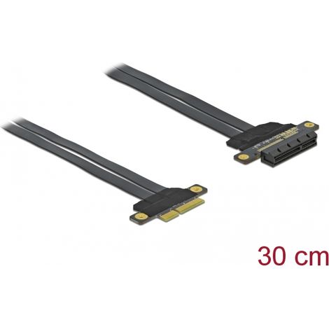 Delock Tarjeta Riser PCI Express x4 a x4 con cable flexible de 30 cm