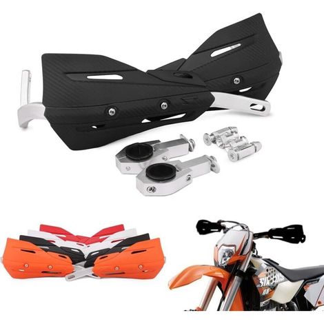 Protectores de manos para motocicleta, protectores de manos para motocross, protectores de manos de 22 mm y 28 mm para motos de cross Ron, ATV de carreras Moto MX, quads, KAYO - Negro (1/4)