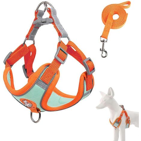 Gilet réfléchissant respirant anti-traction pour chiots, avec harnais de ventilation intégré - Taille S (1/5)