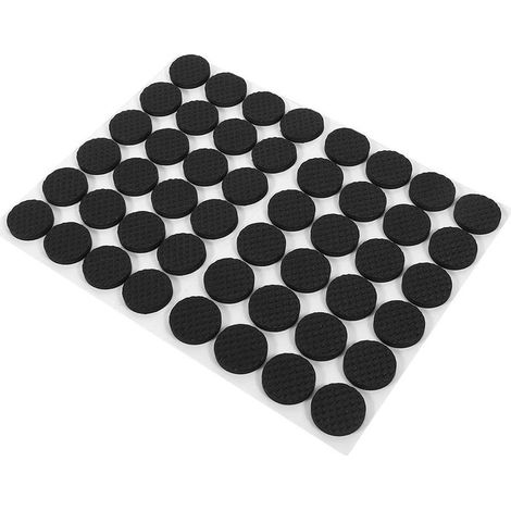 Pièces Patins en Feutre, 48 pièces tampons de Meubles Ronds Coussinets de Pieds de Chaise antidérapants Protecteur de Sol en Bois Dur Auto-adhésif, Patins pour Meubles pour Pieds de Meubles (1/4)