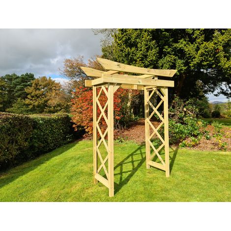 Tokyo 3ft Wooden Arch - Wood - L60 x W150 x H222 cm