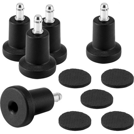 Lot de 5 rehausseurs de pieds de meubles, pieds de glissement fixes de 5,8 cm pour tabouret cloche haut avec 5 patins en forme de champignon (1/5)