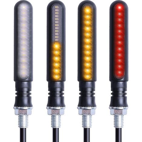 Lot de 4 feux clignotants/feux de jour/feux stop pour moto, 12 V (1/5)