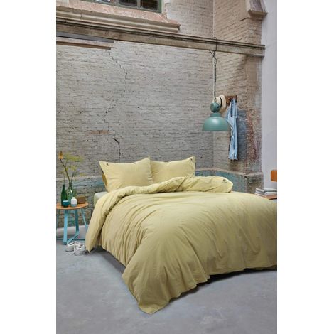 Housse de Couette Jaune, Coton, 200 x 200/220 cm (1/5)