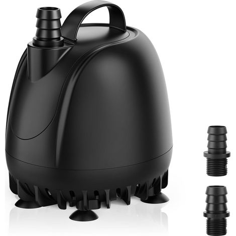 hygger Pompe à Eau Submersible 25W 1500L/H Ultra Silencieuse Pomp Fontaine pompe piscine de Bassin avec 2/3 Buses 1.83M Câble 2M Max Hauteur de levage pour Bassin Étang Aquarium Hydroponie Fontaine (1/5)