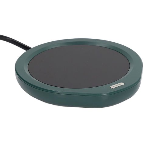 Chauffe-tasse rechargeable 18W 55°C température constante - Économie d'énergie pour bureau - Prise EU 220V - Version verte