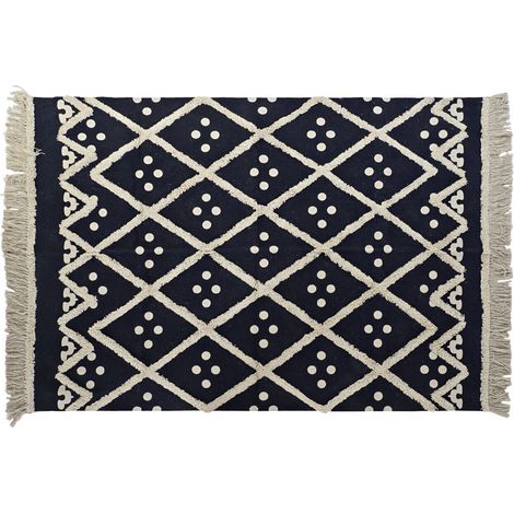 DKD Home Decor Tapis beige et bleu marine 120x180 cm (1/4)
