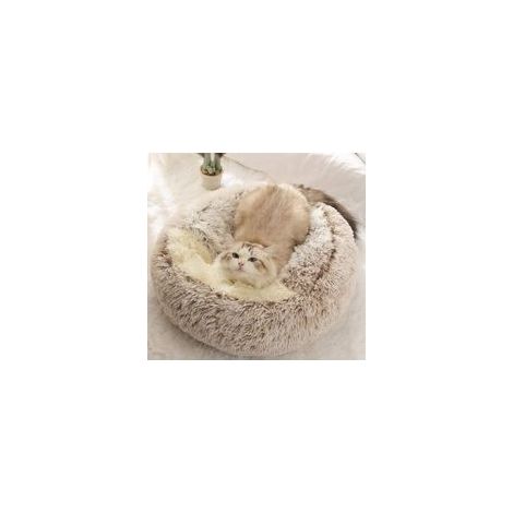 Coussin pour chat et chien 50cm – Moelleux et antidérapant – Tissu peluche doux – Lit apaisant confortable pour intérieur (1/5)