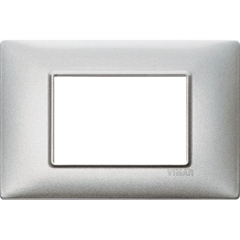 Placca silver 3 moduli Vimar Plana 14653.27
