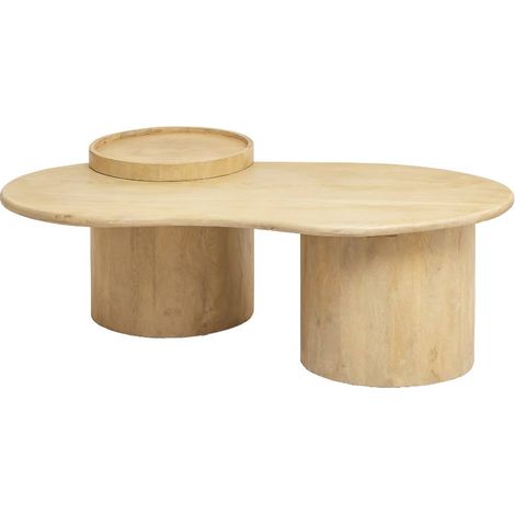 Table basse en vague en bois de manguier Silas (1/5)
