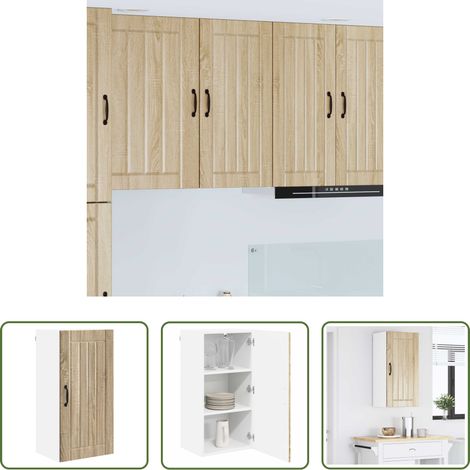 Holzschrank - Küchenschrank Sonoma-Eiche 40 x 31 x 80 cm Holzwerkstoff (1/5)
