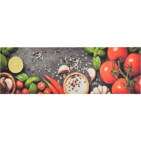 Maison Exclusive - Küchenteppich Waschbar Gemüse 60x180 cm Samt