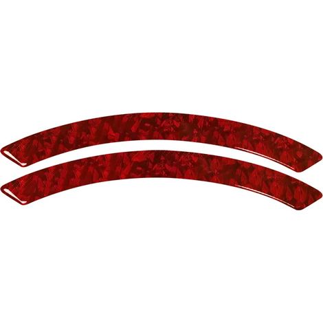 (Rouge sans logo) Bandes de protection universelles pour passages de roue, texture fibre de carbone, autocollants anti-rayures pour garnitures d'ailes, accessoires de décoration extérieure