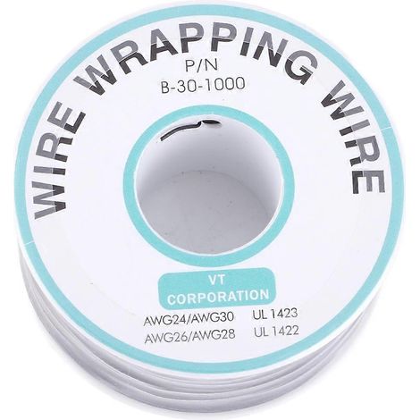 0,25 mm² Drahtummantelung, einadriges Kabel, 30 AWG, 250 Meter, schwarz
