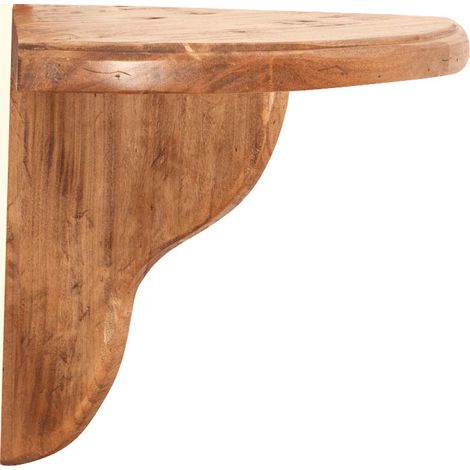 Wand-Eckregal aus massivem Lindenholz B28xTP40xH30 cm Wand-Eckregal Eingangsregal Made in Italy Heimdekoration