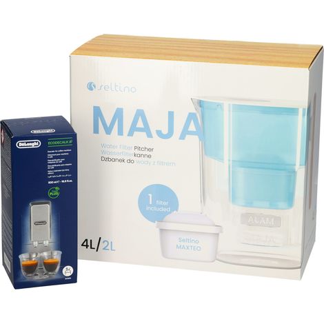Jarra Seltino Maja de 4 litros + Delonghi Ecodecalk de 500 ml