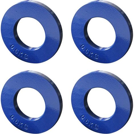 Adecuado para usar con 4 discos ligeros de 0,5 kg, discos de entrenamiento con pesas, discos de contrapeso de precisión, color azul.