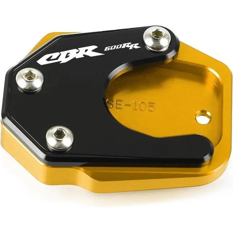 (Logo CBR600RR) Compatible pour Honda CBR600RR CBR 600 RR CBR 600RR CBR600 RR 2013 2014 2015 Plaque de support latérale de pied Extension de support d'agrandisseur de béquille maxpower (1/4)