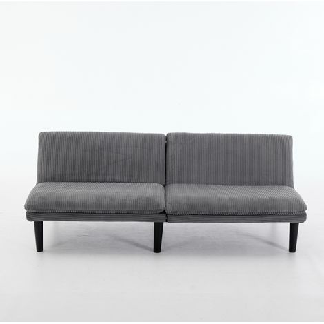 CHICFURN Divano letto 2 posti 167x84x67 cm grigio, velluto a coste, salvaspazio (1/5)