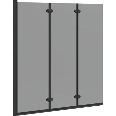 Cabine de douche, verre ESG, aluminium durable, 130 x 138 cm, noir (1/2)