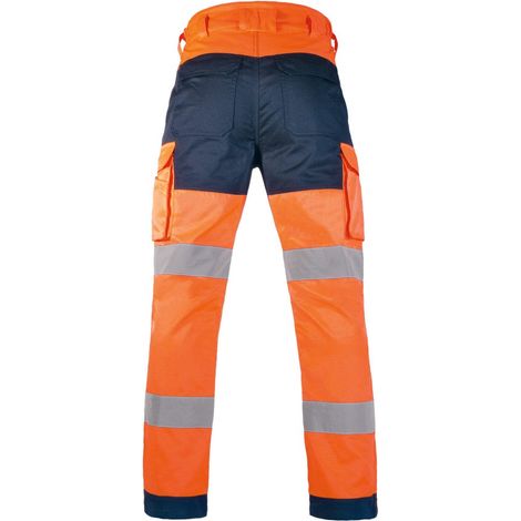 KAPRIOL Pantalon de travail haute visibilité KAPRIOL orange fluo, taille M