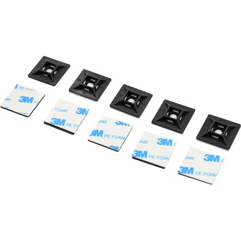 Faithfull FAICTMP28 Cable Tie Mount Pad (10) Black 28 x 28mm FAICTMP28