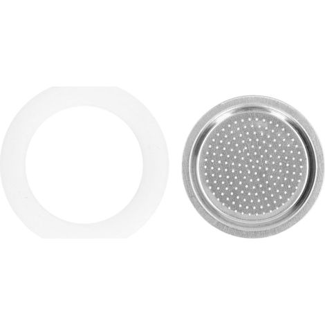 Machine à café filtre en acier inoxydable avec joint en caoutchouc, accessoires pour 2 tasses.