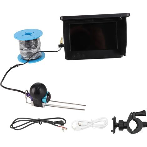 Fishing Camera, Underwater Fishing Camera 5-inch HD Screen 12V 0.34MP Clear Underwater Fish Finder for Fishing (30 m/98.4 ft). (1/5)