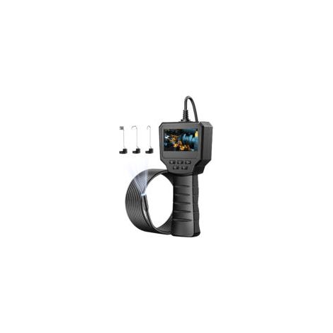 Caméra d'inspection 2,4 pouces 1440P HD – Caméra étanche IP67 8 mm – Câble semi-rigide 5m – 6 LED réglables pour zones difficiles d'accès