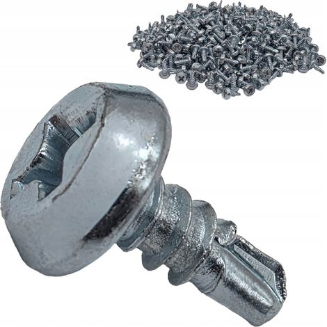 Vis Pêneuses Autoperceuses Pour Profilés Métalliques, 3.5 x 9.5 mm, Zinguées, Boîte 200 Pièces (1/5)