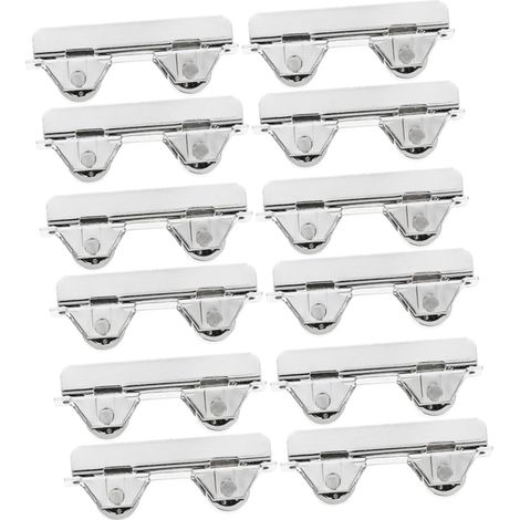 20 Pièces Poulies Porte Coulissante Verre Acier Inoxydable Roulettes Silencieuses et Résistantes pour Armoire Vitrine Dressing (1/5)