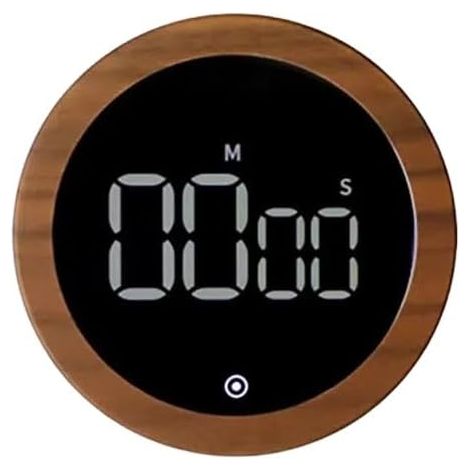 Timer da cucina con display digitale a LED rotante, timer magnetico con conto alla rovescia, cassa rotonda, ideale per cucinare e cuocere al forno, un utensile da cucina domestico, compatto e portatil (1/5)