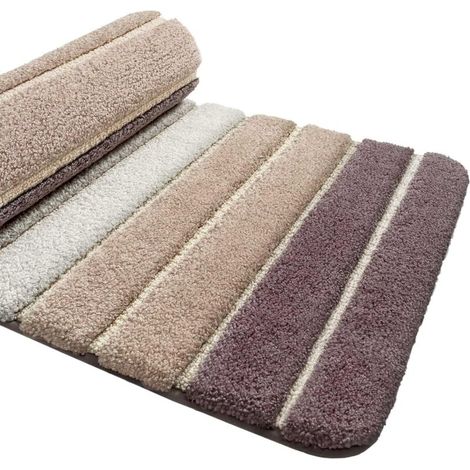 Tapis de Bain Antiderapant,Extra Doux Tapis Salle Bain,Lavable en Machine,Absorbant l'eau,50 x 80 cm,Beige (1/5)