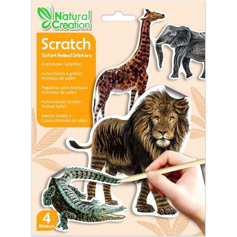 Autocollants à gratter Animaux du safari