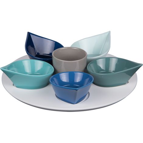 Table Passion - Service apéritif 7 pièces Océan 34 cm (1/3)