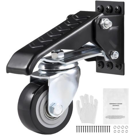 [JAMAIS UTILISÉ] Mophorn Roulettes d'établi , capacité de charge de 165 lb, lot de 4, roulettes réglables rétractables robustes de 2,5 po, roulettes pivotantes à 360 ° pour établis, tables et équipeme