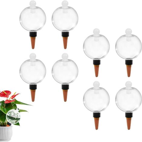 Boule D'arrosage - Lot De 8 - Céramique Et Polypropylène - Irrigation Automatique 500 Ml - Plantes Intérieures Et Extérieures (1/5)