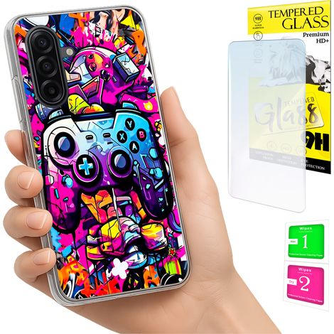 Custodia per Samsung Galaxy A17 5G, cover fotografica, cover posteriore + vetro 9H (1/5)