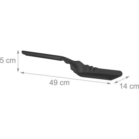 Pelle à cendres de cheminée 49 cm en acier four poêle noir (1/4)