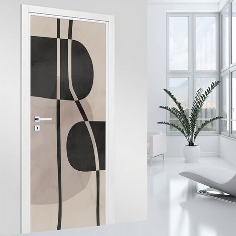 Stickers pour porte - Design - 63 x 205 cm - Adhésif + Protection BRILLANTE (1/2)