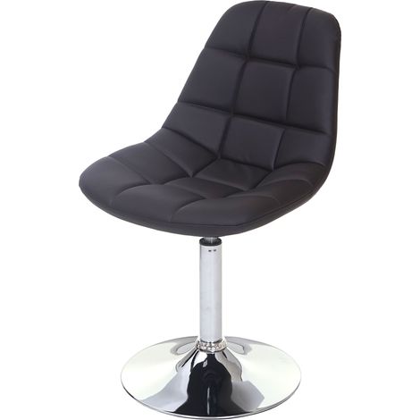 Sedia sgabello HHG-856 design moderno sala pranzo ecopelle marrone (1/5)