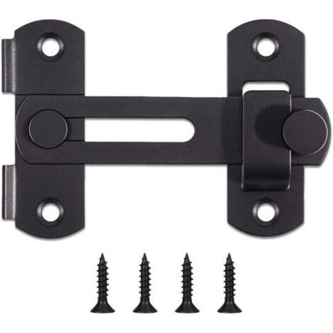 Serrure de porte coulissante de grange, loquets de porte en acier inoxydable, loquet de sécurité à bascule pour armoire à vin, salle de bain, extérieur, garage, fenêtre, jardin, porte de placard (1/4)