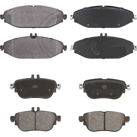 KIT PASTIGLIE FRENO ANTERIORI E POSTERIORI compatibile con MERCEDES-BENZ CLASSE E ALL-TERRAIN (S213) / PASTIGLIE FRENANTI AUTO OEM P 50 124  P 50 120,P 50 136 / SOSTITUZIONE DIRETTA / BASSA POLVERE / 