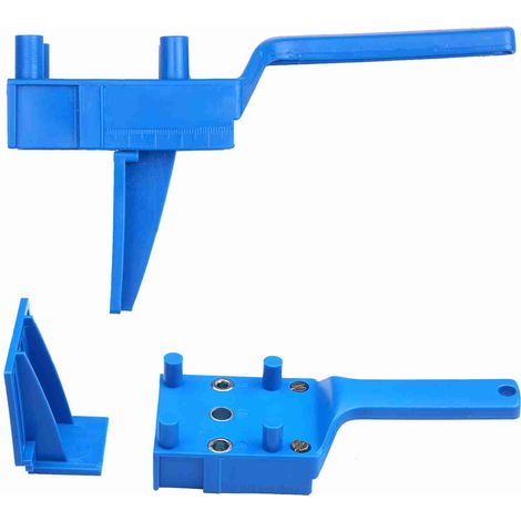 Gabarit de perçage rapide pour tourillons en bois (41 pièces) : gabarit portatif pour trous de poche, compatible avec les forets de 6/8/10 mm, perforateur droit, guide de perçage, manchon métallique b (1/4)