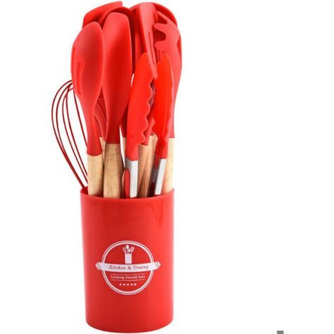 Ensemble de 12 ustensiles de cuisine, rouge (1/5)